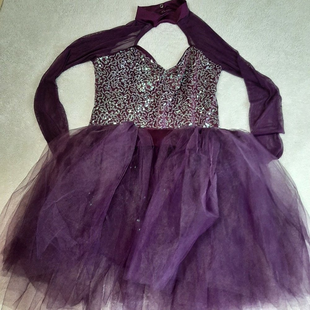Dance Costume Weissman 8000 Medium Adult Purple Jazz Tap Clogging Theater Degas